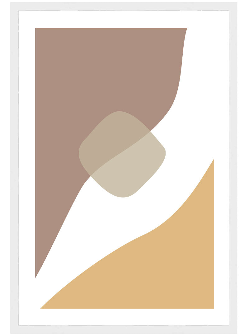 Unearthed Abstract No. 4 Poster, Neutral Shape Wall Art, Earthy Abstract Shape Print
