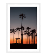 Palm Tree Sunset Silhouette Poster, Sunset Palm Tree Wall Art, Beach Sunset Print