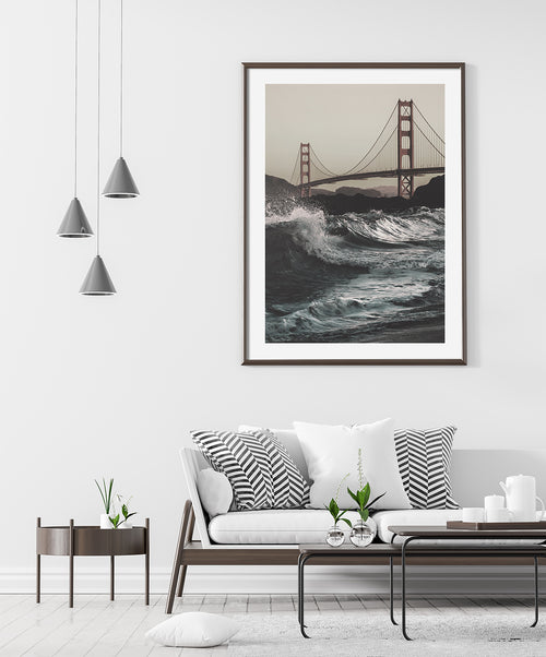 The Golden Gate Bridge Poster, San Francisco Bay Photography Wall Art