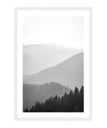 Misty Mountain Poster, Mountain Hiking  Wall Art, Nature Wall Decor