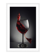 Glass of Red Wine Poster, Wine Wall Art