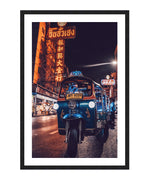 Thailand Tuktuk Taxi Photography Poster, Travel Wall Art