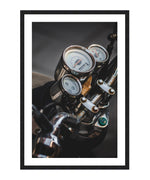 Vintage Cafe Racer Motorcycle Poster, Vintage Motorcycle Wall Art, Cafe-Racer Print